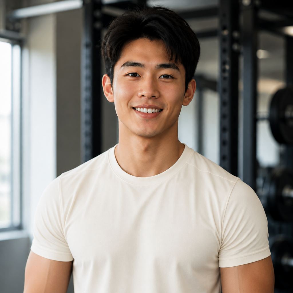 Man smiling after a workout Man smiling after a workout